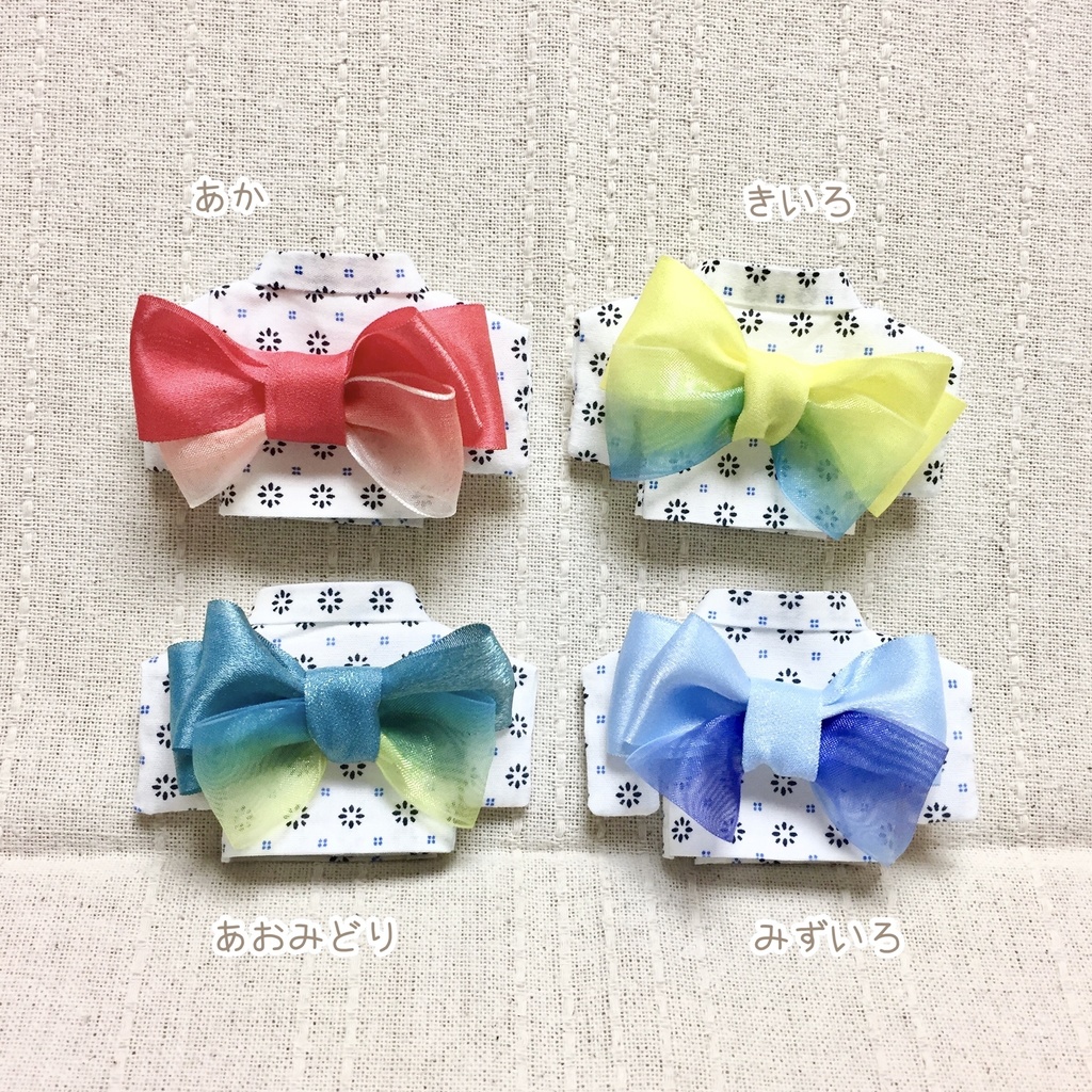 ゆかた(白×青模様)