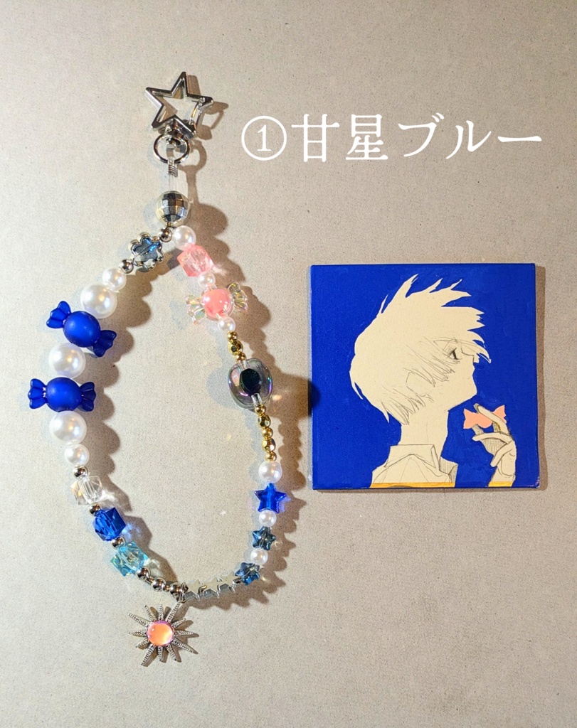 ビーズストラップ＆概念ミニ色紙(全9種)