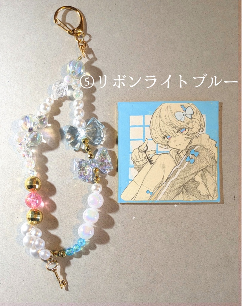 ビーズストラップ&概念ミニ色紙(全9種)