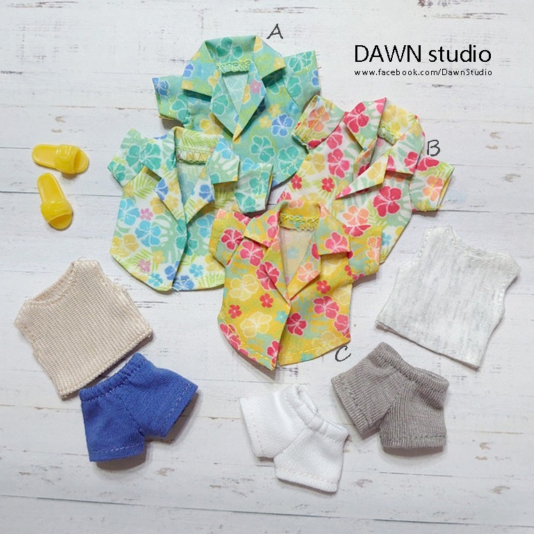 オビツ11 服 ハイビスカス アロハシャツ