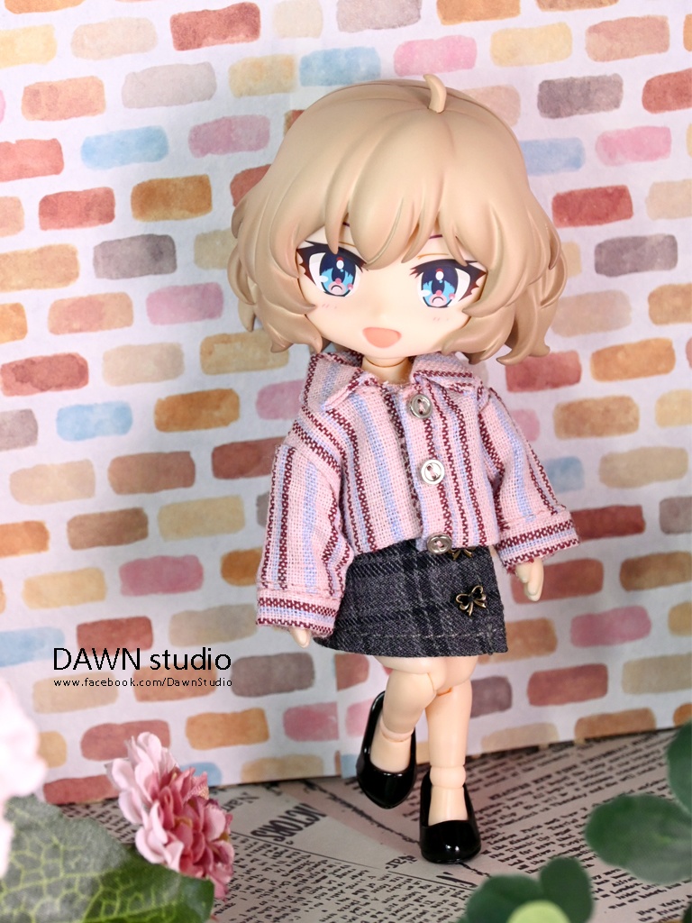 オビツ11 服 ストライプシャツ長袖