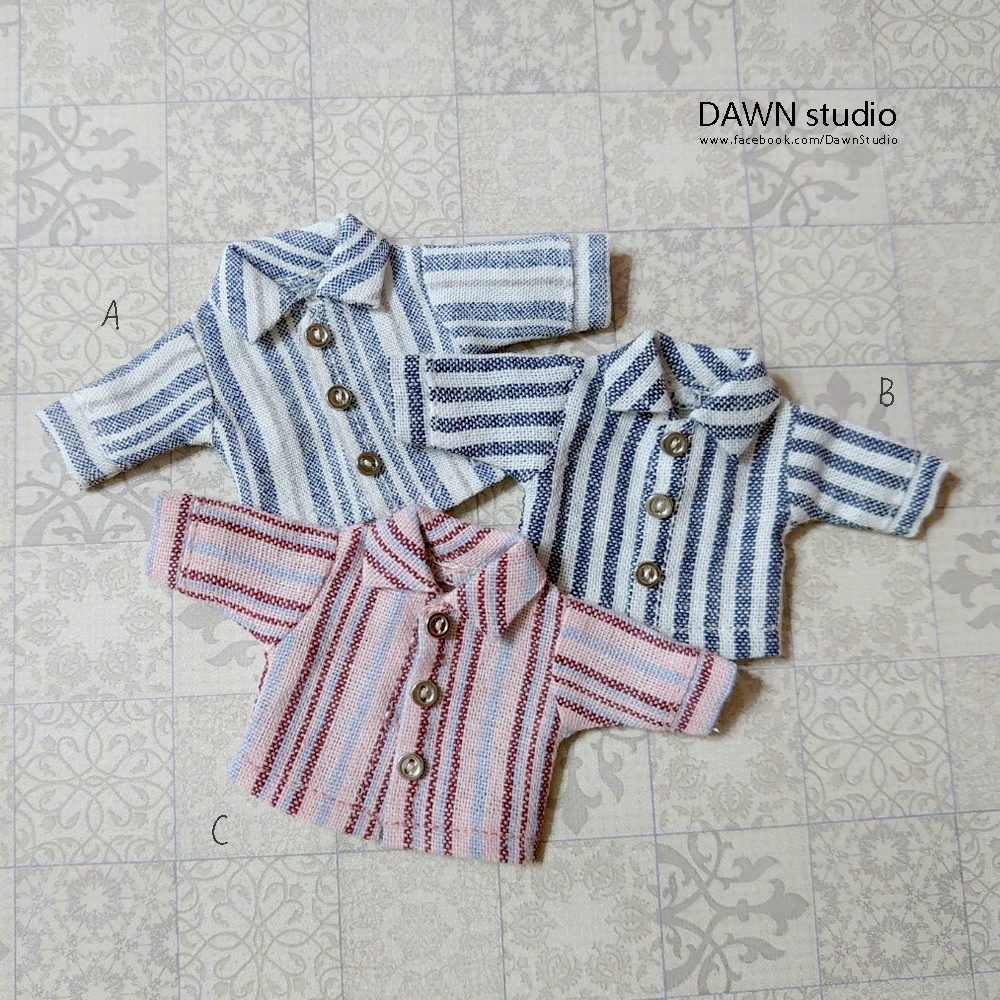 オビツ11 服 ストライプシャツ長袖