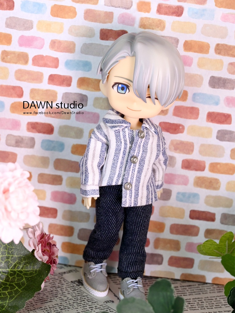 オビツ11 服 ストライプシャツ長袖