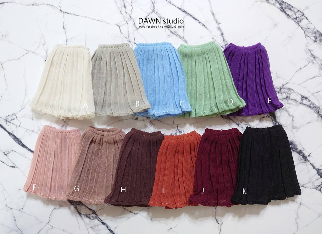 オビツ11 服 シフォンプリーツロングスカート