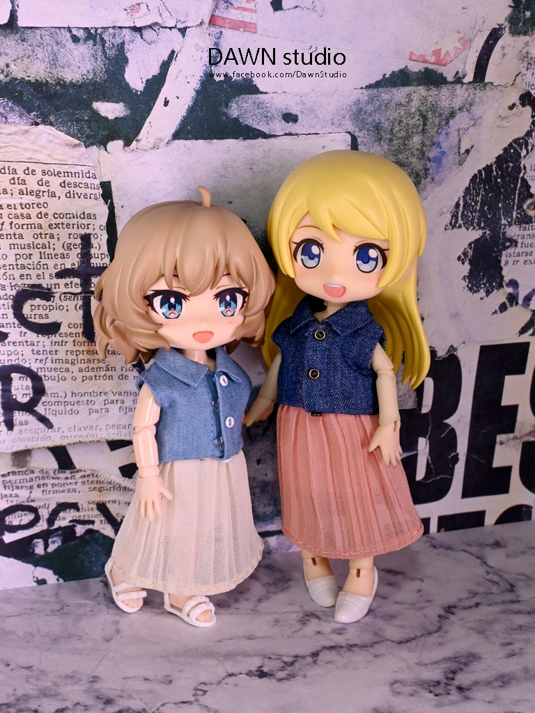 オビツ11 服 シフォンプリーツロングスカート