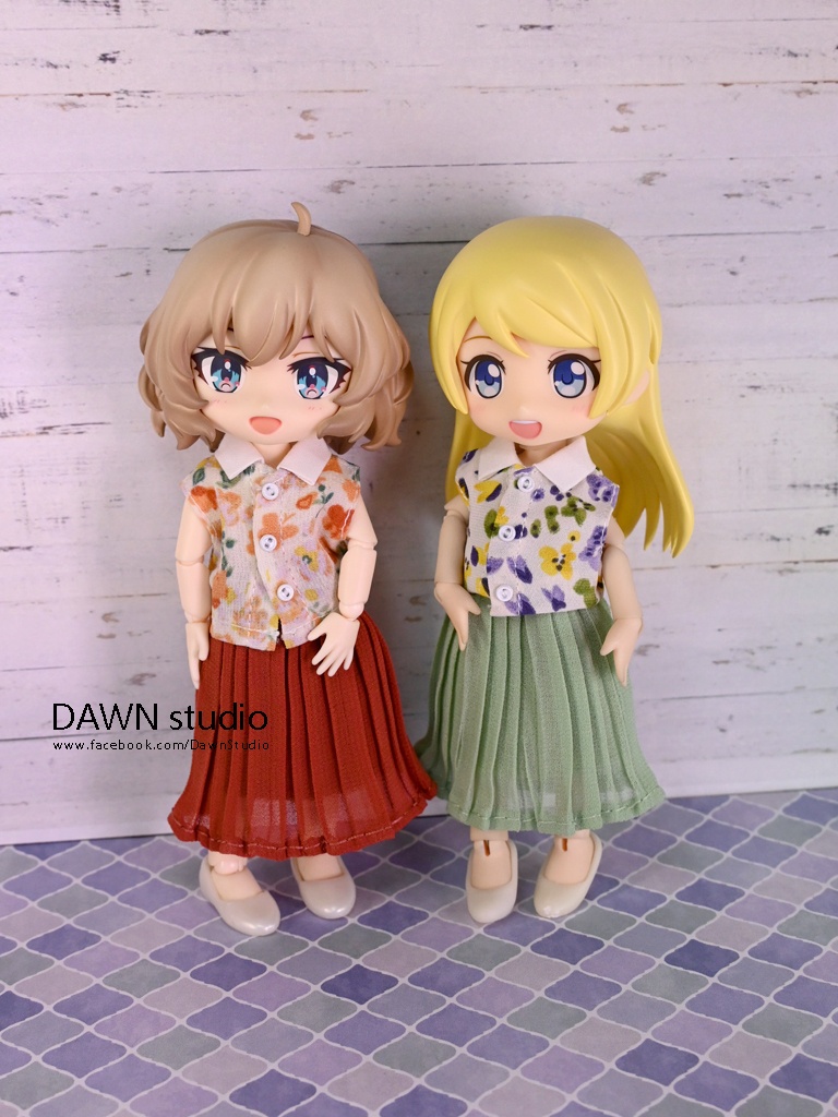 オビツ11 服 シフォンプリーツロングスカート