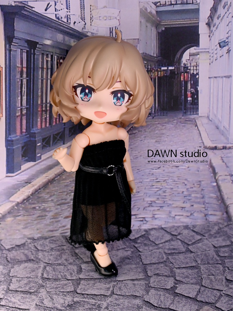 オビツ11 服 シフォンランダムプリーツロングスカート