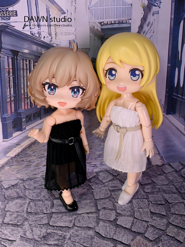 オビツ11 服 シフォンランダムプリーツロングスカート