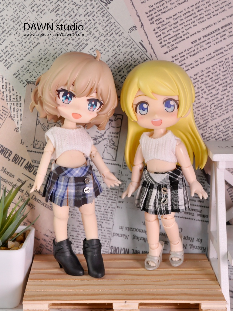 オビツ１１ ねんどろいど メイド服 ドレス ギンガム ピコドー9