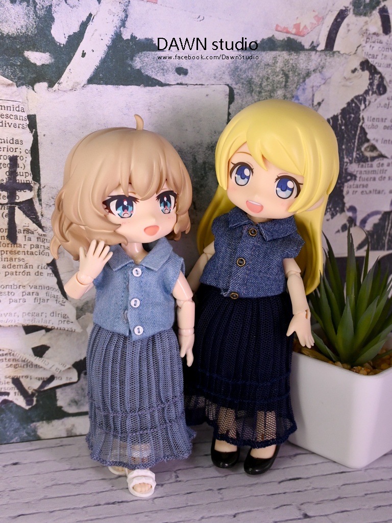 オビツ11 服 チュールスロングスカート