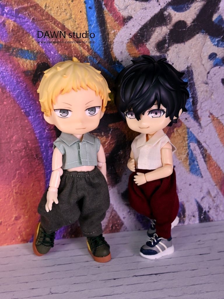 オビツ11 服 クロップド丈 ノースリーブ シャツ