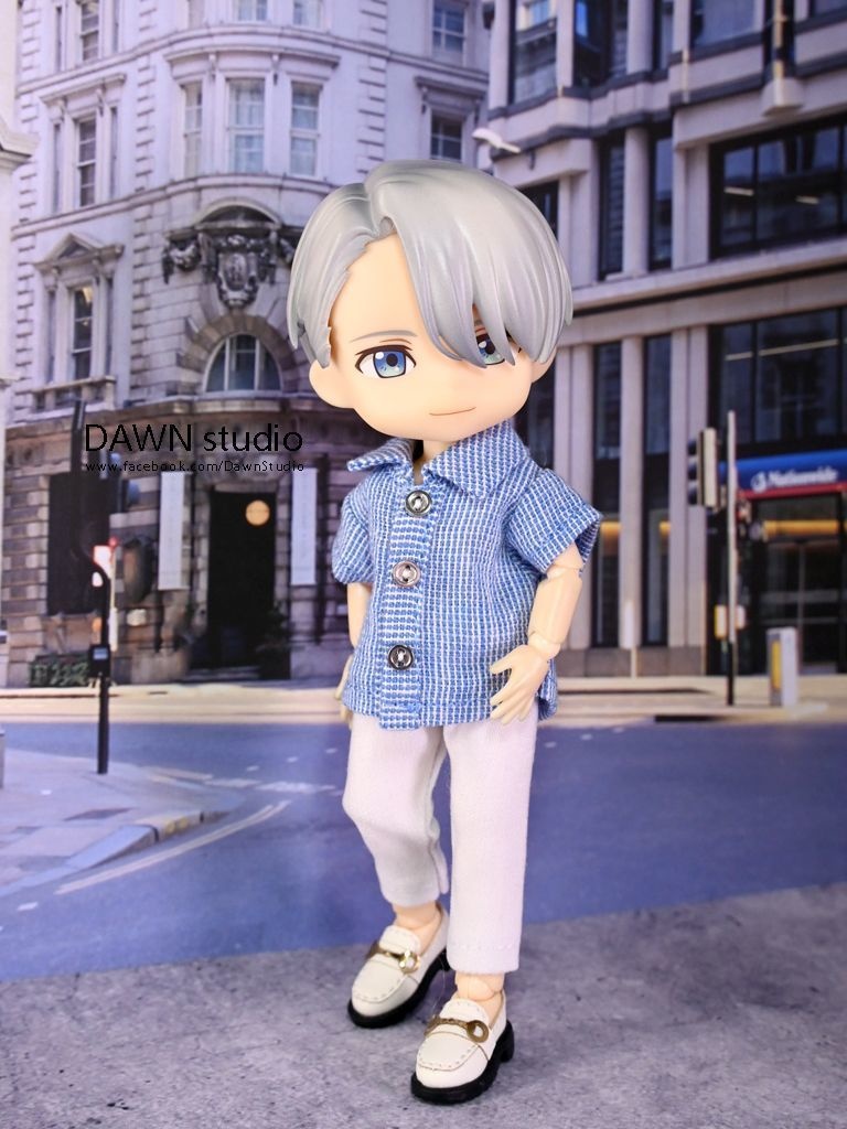 オビツ11 服 デニム半袖シャツ