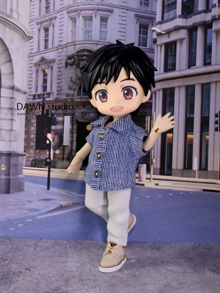 オビツ11 服 デニム半袖シャツ