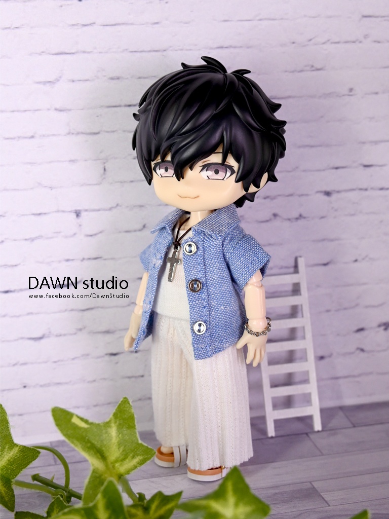 オビツ11 服 デニム半袖シャツ