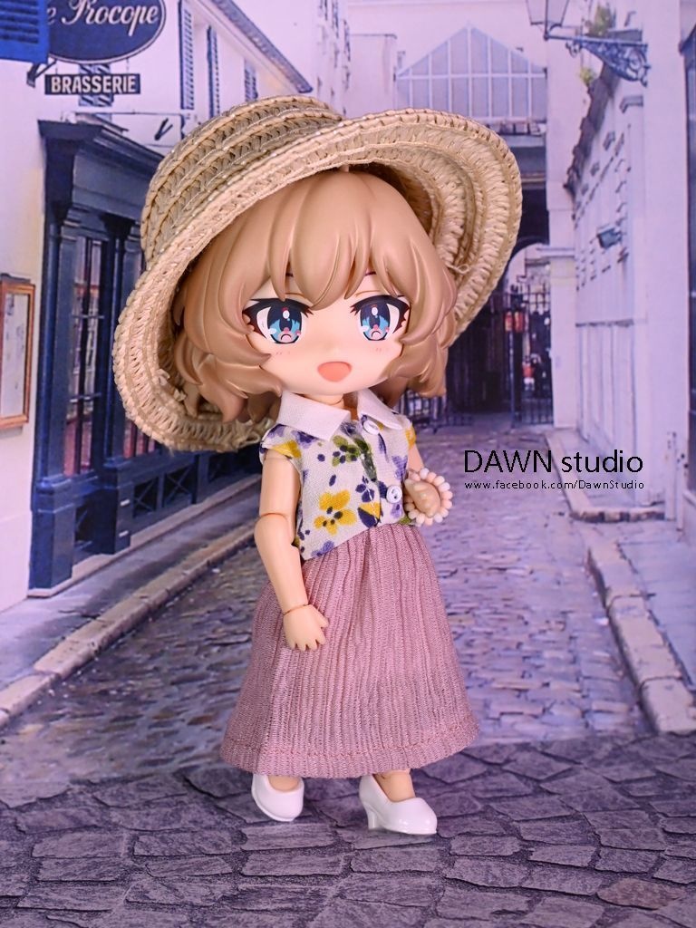 オビツ11 服 花柄ノースリーブシャツ