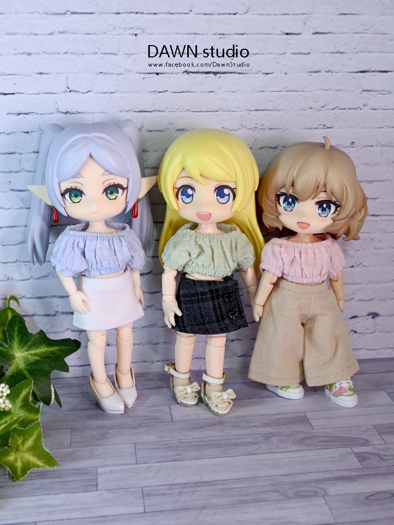 オビツ11 服 パフスリーブクロップドトップス