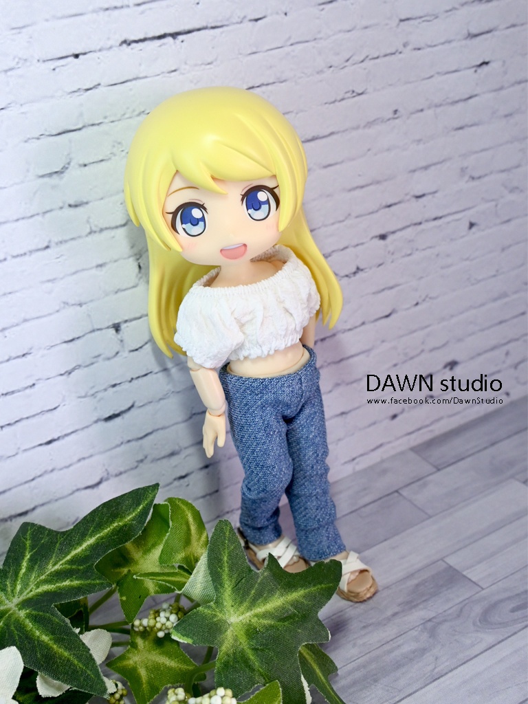 オビツ11 服 パフスリーブクロップドトップス