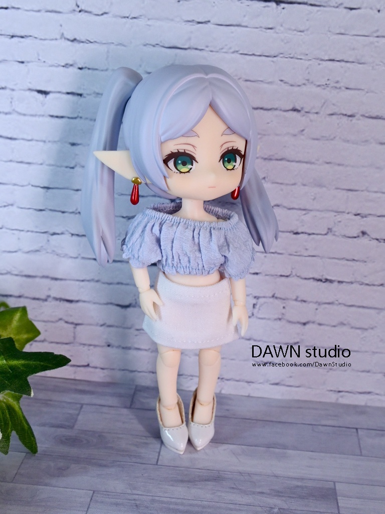 オビツ11 服 パフスリーブクロップドトップス