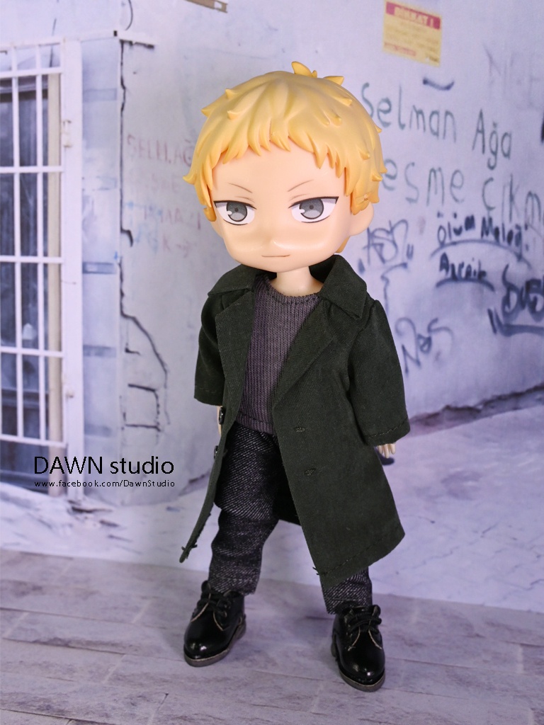 オビツ11 服 ピーチスキンロングコート