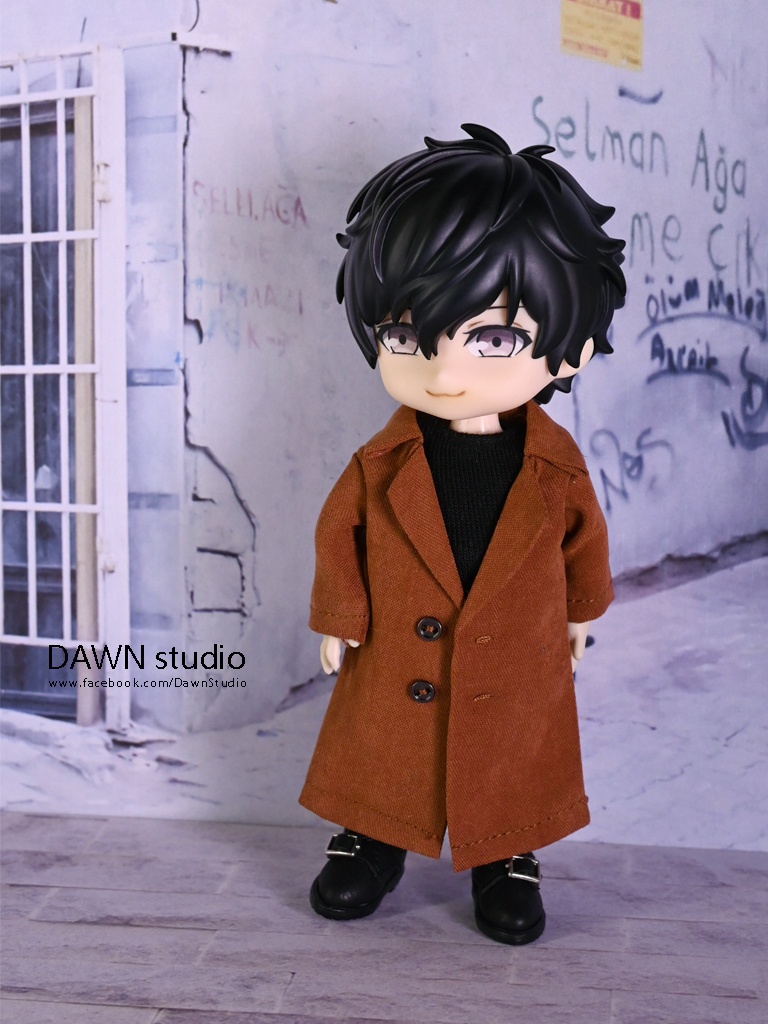 オビツ11 服 ピーチスキンロングコート