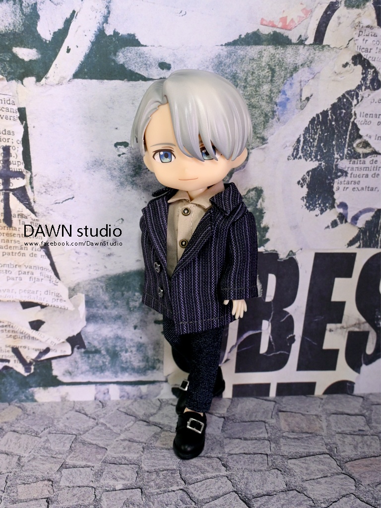 オビツ11 服 ストライプテーラードジャケット