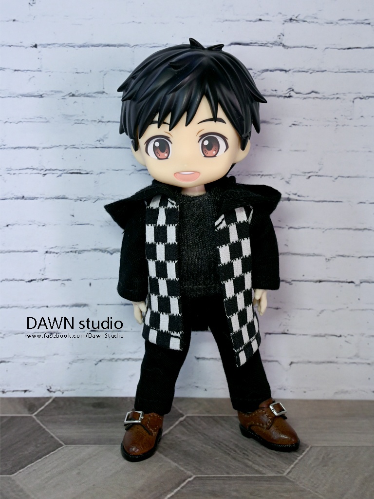 オビツ11 服 パッチワークフードジャケット