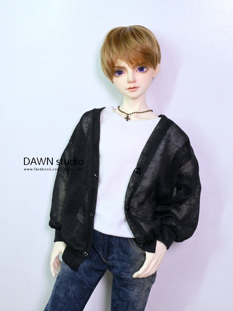 1/3 服 バルーンスリーブシアーカーディガン