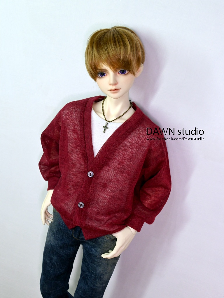 1/3 服 バルーンスリーブシアーカーディガン