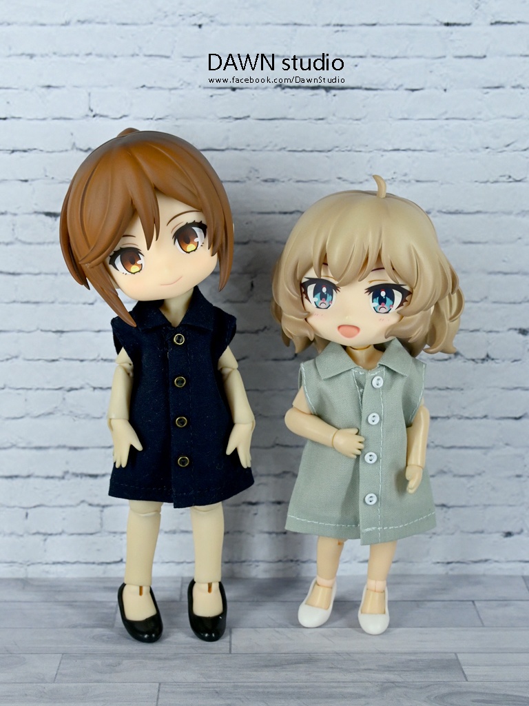 オビツ11 服 無地ノースリーブシャツワンピース