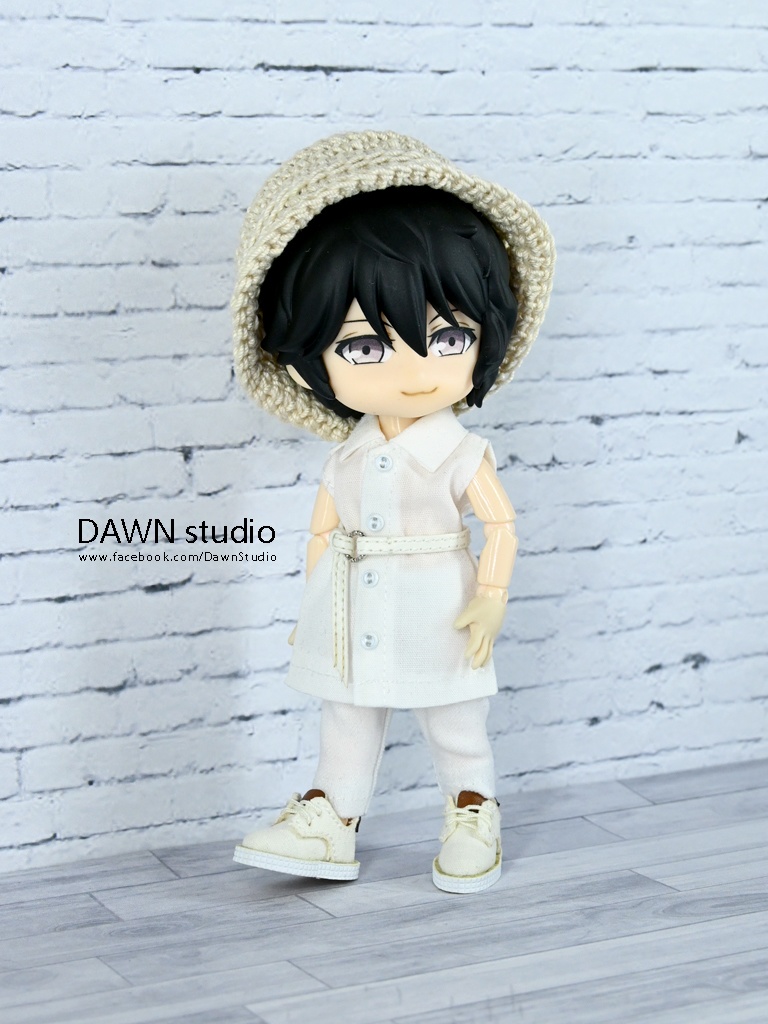 オビツ11 服 無地ノースリーブシャツワンピース