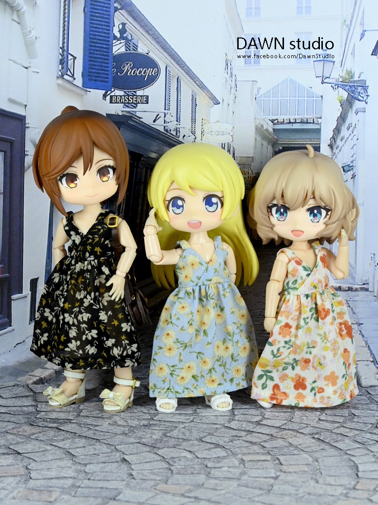 オビツ11 服 花柄ノースリーブワンピース
