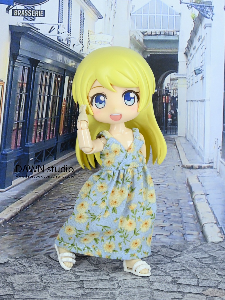 オビツ11 服 花柄ノースリーブワンピース