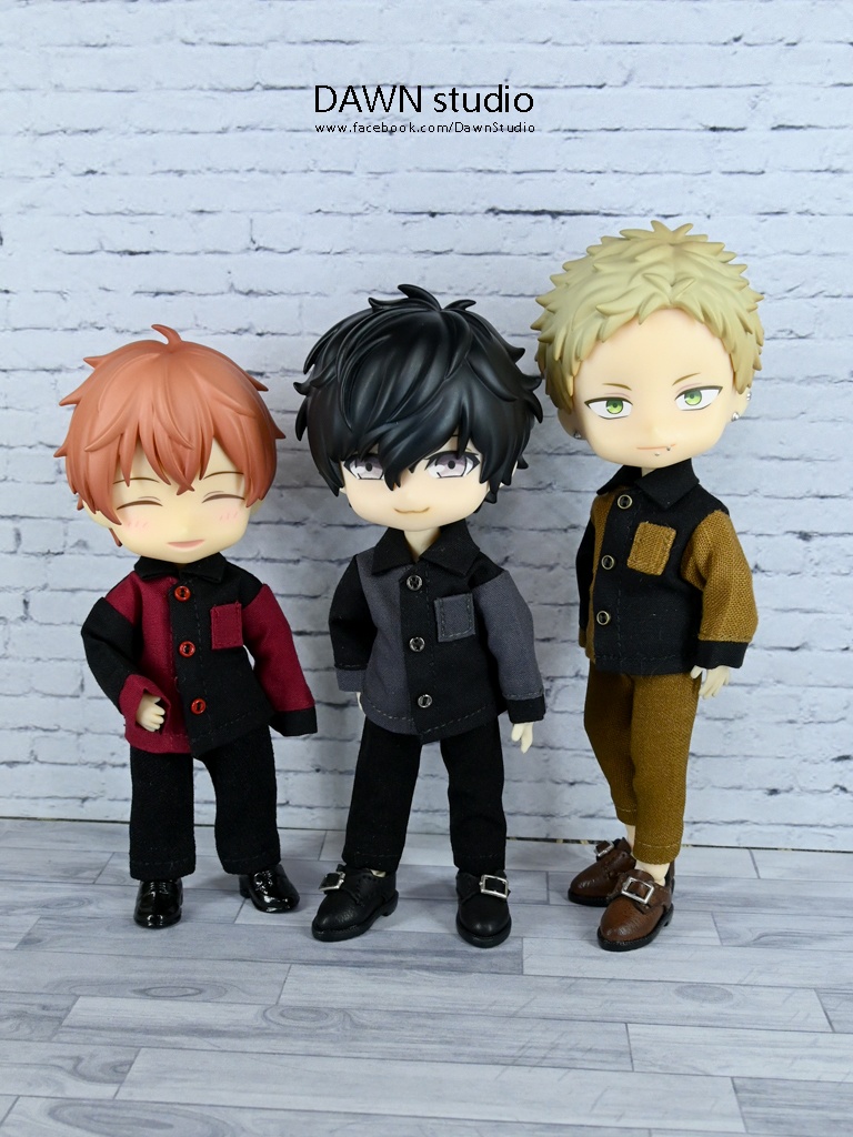 オビツ11 服 バイカラー シャツ 長袖