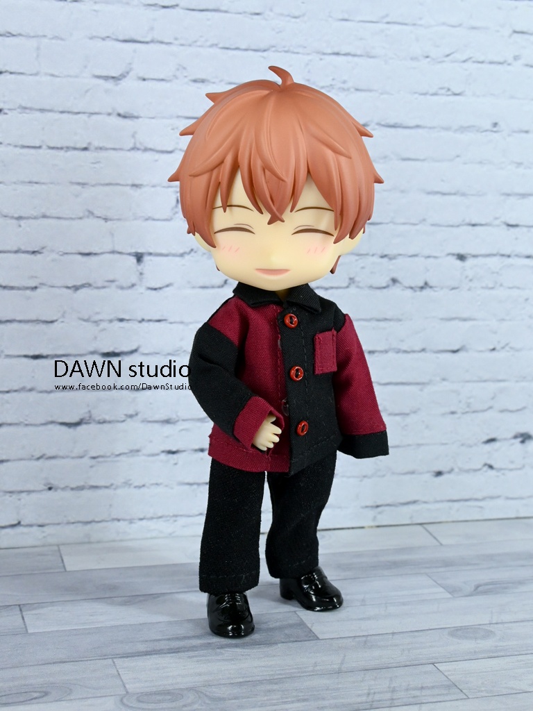 オビツ11 服 バイカラー シャツ 長袖