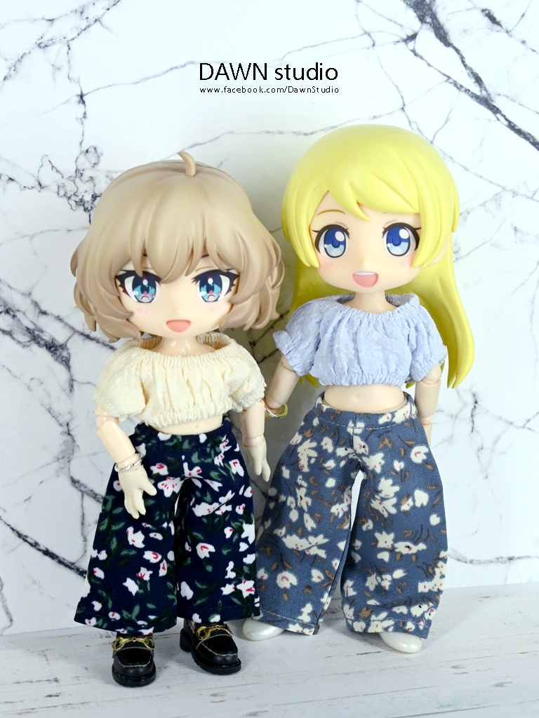 オビツ11 服 花柄ワイドパンツ