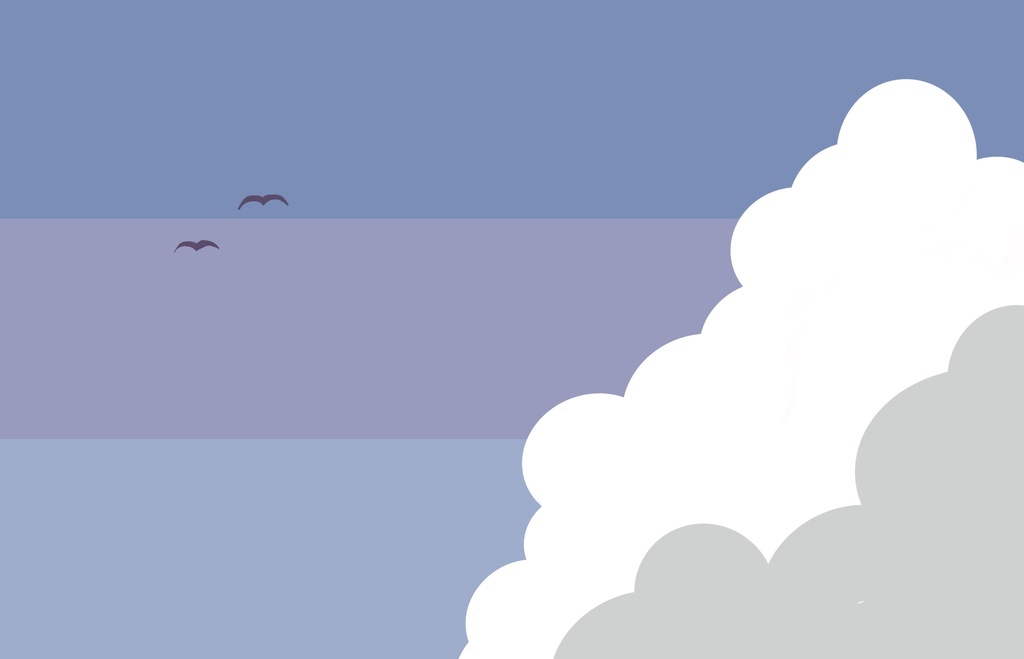 【Tシャツ】入道雲-群青