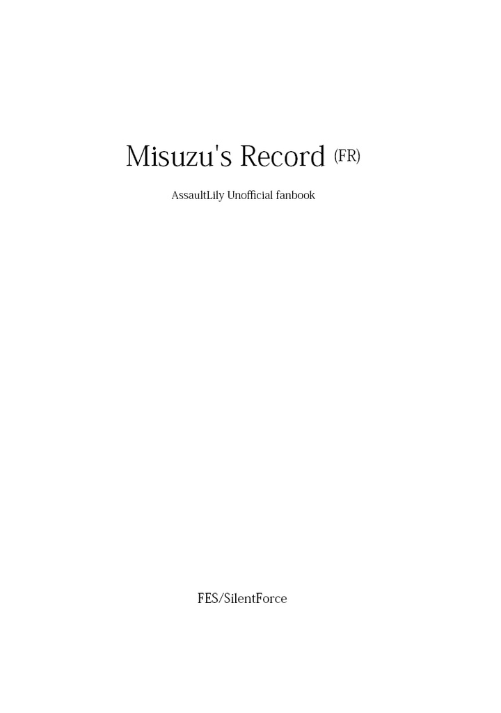 [AssaultLily 美鈴&夢結本] Misuzu's Record [FR版]