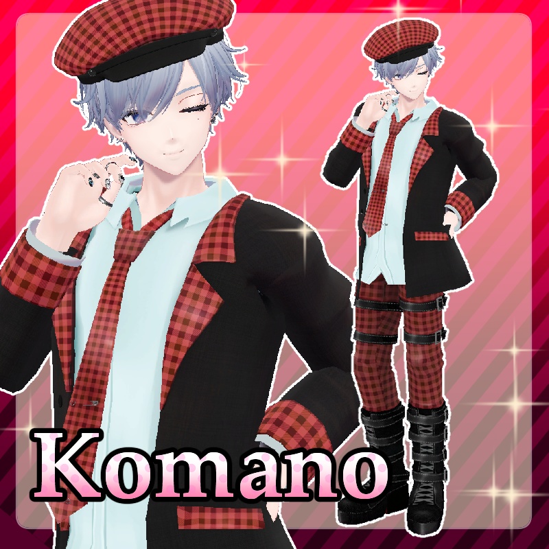 パンクなジャケット服【3アバター対応】10バリエーション