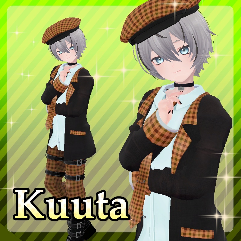 パンクなジャケット服【3アバター対応】10バリエーション