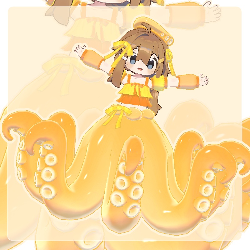 【複数アバター対応】たこドレス