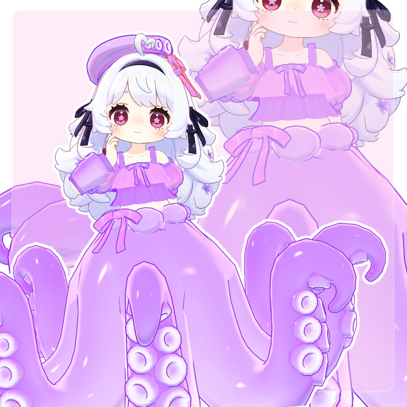 【複数アバター対応】たこドレス