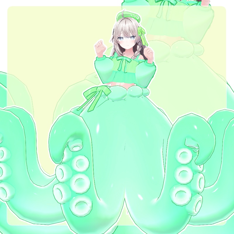 【複数アバター対応】たこドレス