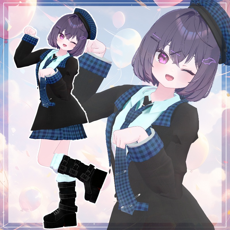 パンクなジャケット【5アバター対応】マヌカ・しなの・ショコラ(えも研素体)・ショコラ・ミルティナ