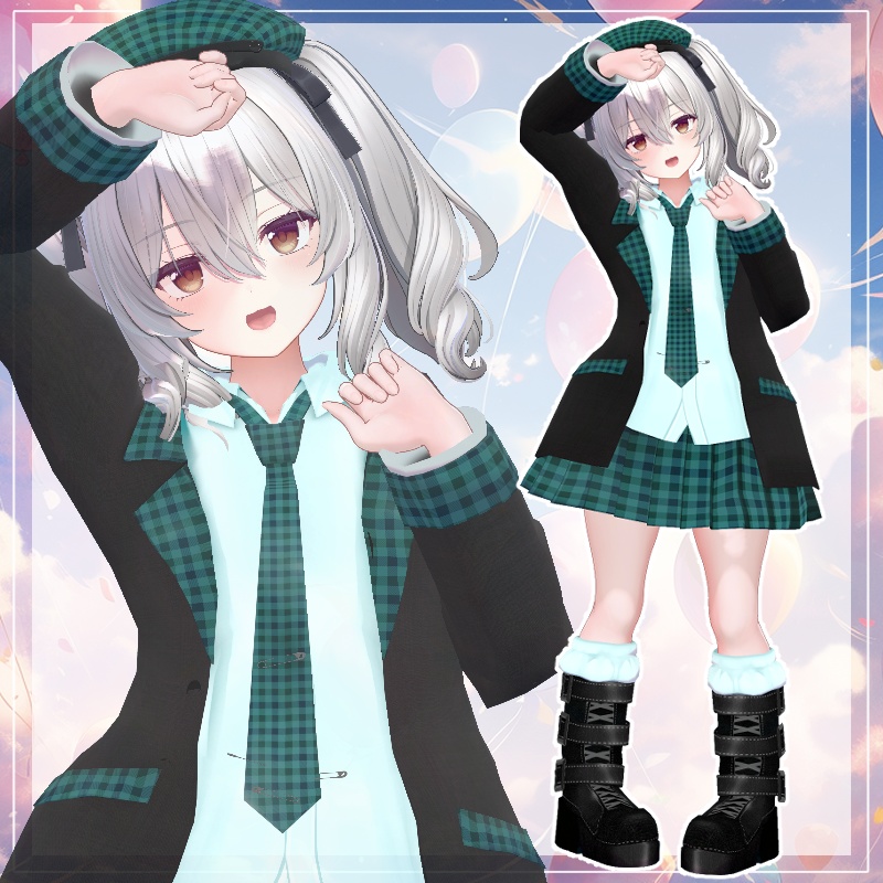 パンクなジャケット【5アバター対応】マヌカ・しなの・ショコラ(えも研素体)・ショコラ・ミルティナ