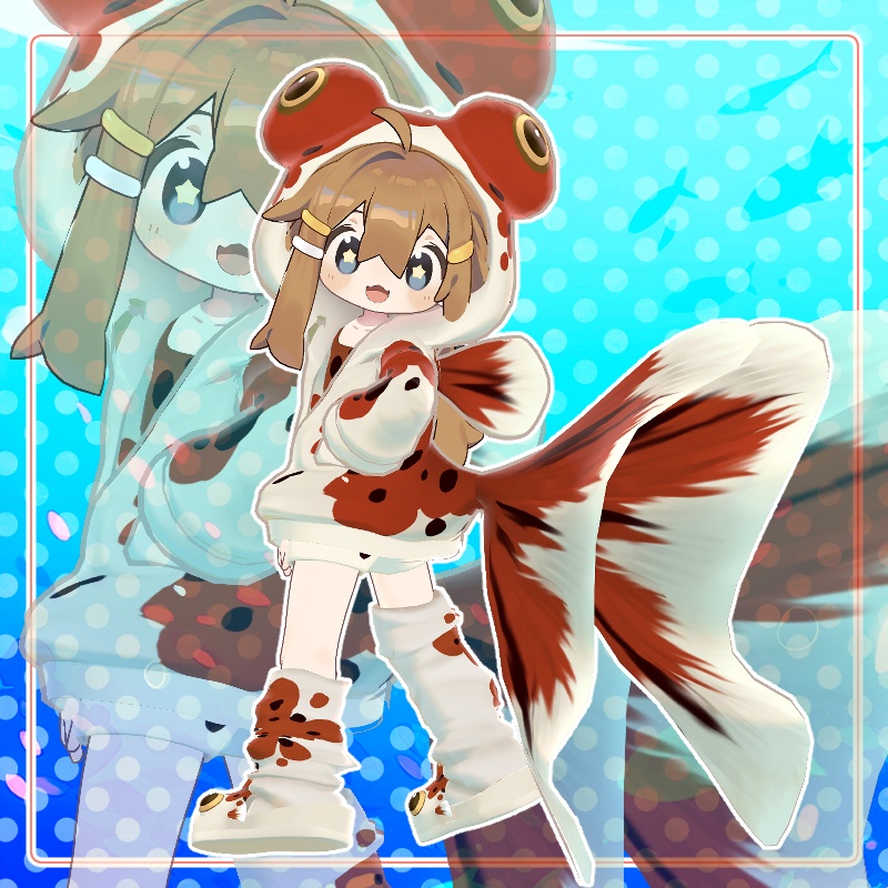 【複数アバター対応】きんぎょパーカー