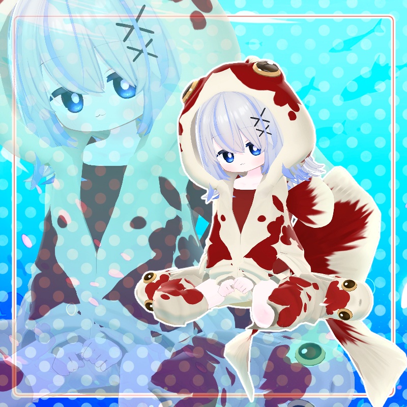 【複数アバター対応】きんぎょパーカー