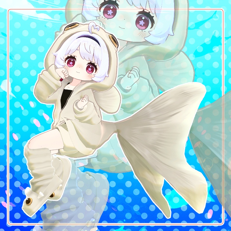 【複数アバター対応】きんぎょパーカー