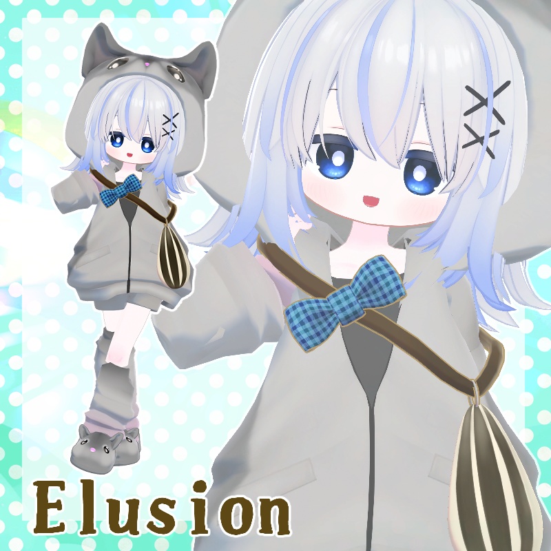 【複数アバター対応】リス・ハムスターパーカー