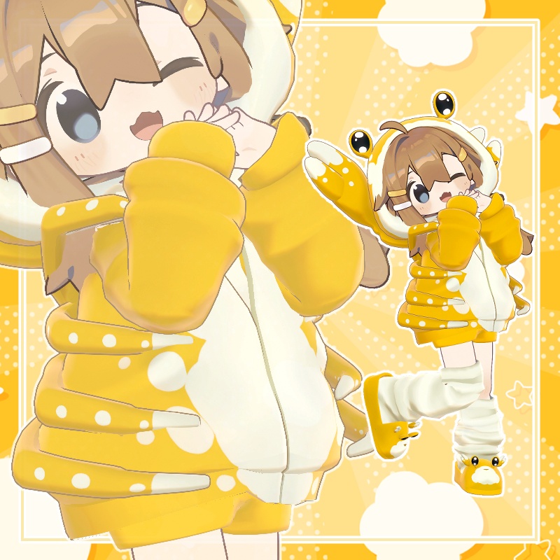 【まめふれんず・えも研素体・エルシオン共通素体対応】タカアシガニパーカー