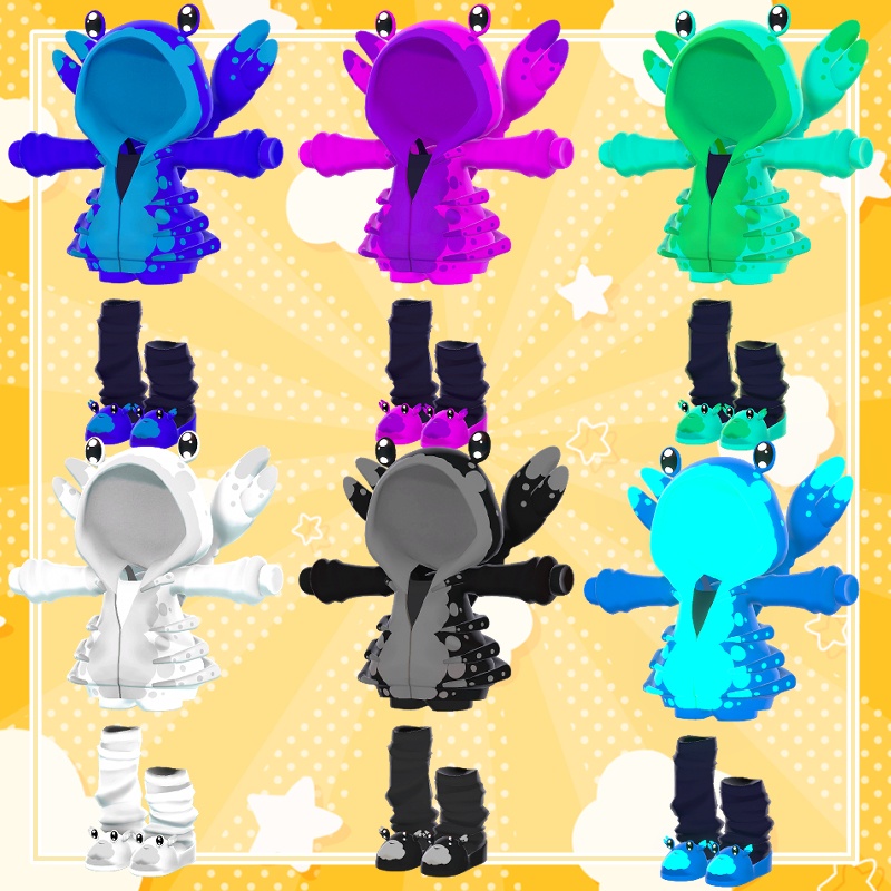 【まめふれんず・えも研素体・エルシオン共通素体対応】タカアシガニパーカー